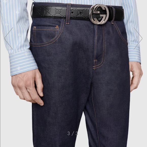 Gucci Signature leather belt Brand new never worn black - Picture 3 of 7